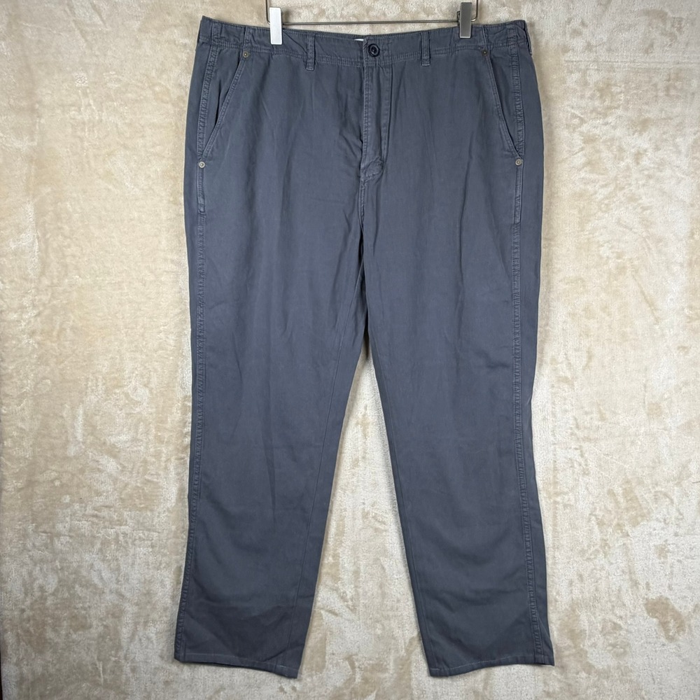Billy Reid Mens Standard Fit Cotton Canvas Pants Charcoal Grey Size 38 Classic